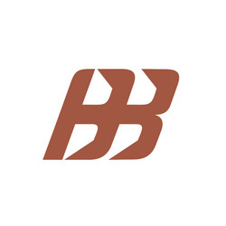 Logo sign bb and 2 b icon sign two interlaced Vector Image