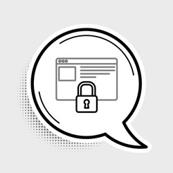 line secure your site with https ssl icon vector image
