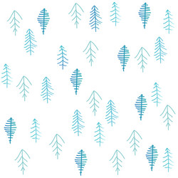 seamless pattern with christmas tree vector image