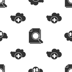 set cloud download and upload document vector image