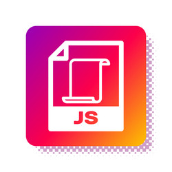 white js file document download button icon vector image