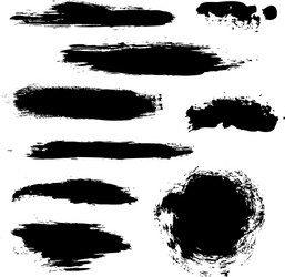black blobs set vector image