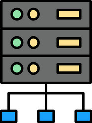 structured data line filled icon design vector image