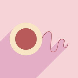 flat with shadow icon and mobile application vector image