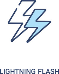 Lightning flash concept 2 colored icon simple vector