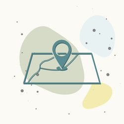 positioning icon geolocation location a mark vector image