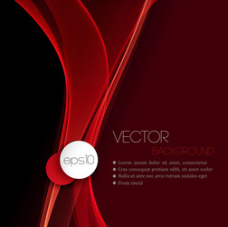 Red Wave Streamline Abstract Header vector image