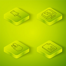 set isometric computer monitor and cursor crossed vector image