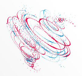 dots particles flowing vortex abstract background vector image