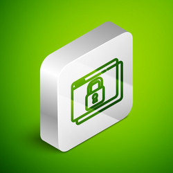 isometric line secure your site with https ssl vector image