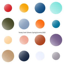 Trendy color scheme gradient spring and summer vector