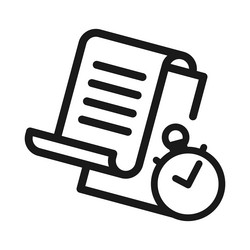 planning time management outline icon check list vector image