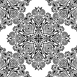 Seamless background with abstract ethnic pattern vector