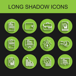 set line clipboard with graph chart pie vector image