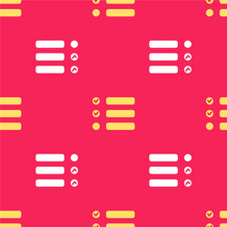 yellow task list icon isolated seamless pattern vector image