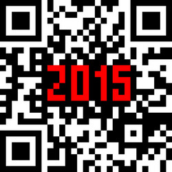 2015 new year counter qr code vector image