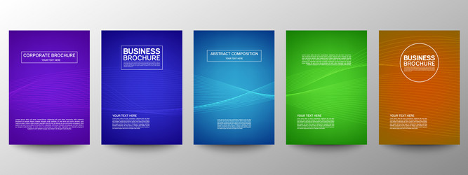 cover geometric minimal set abstract line pattern vector image