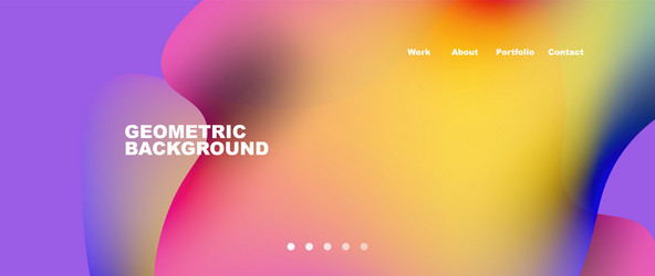 flowing gradient colors and round elements vector image