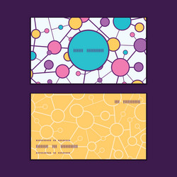 molecular structure vertical round frame pattern vector image