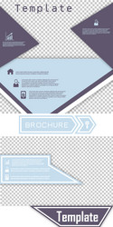 set of brochure template design with arrows vector