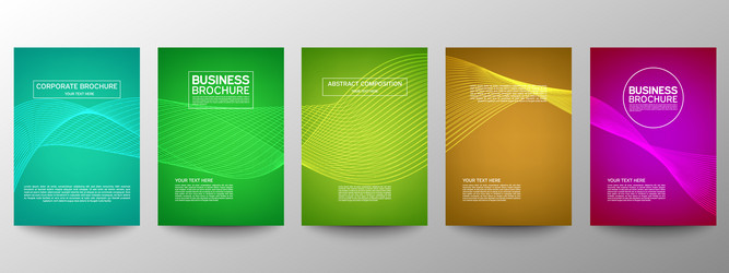cover geometric minimal set abstract line pattern vector image