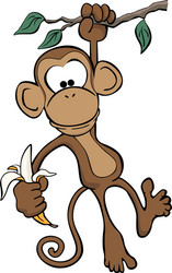 Ilustração em vetor de macaco bonito sentado  Cartoon monkey, Cute monkey,  Cute cartoon animals