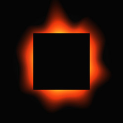 square illuminate light frame with color gradient vector image