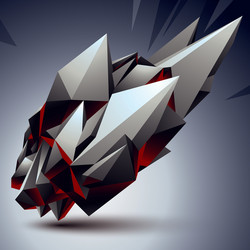 3d abstract design object polygonal complicated vector image