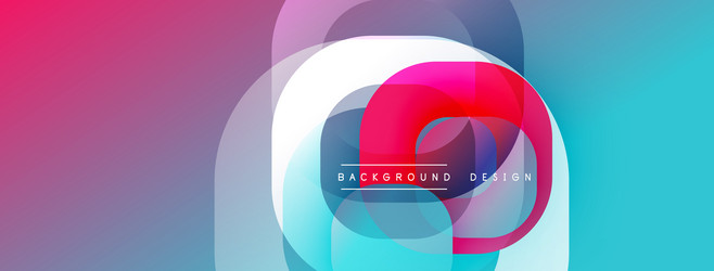 circular abstract design with overlapping vector image