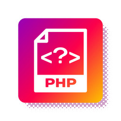 White php file document download button icon vector