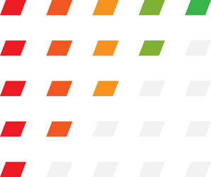 5-step simple progress level indicator with color vector image