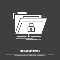 encryption files folder network secure icon glyph vector image