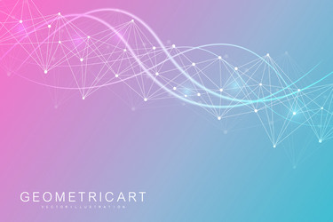geometric abstract background with connected line vector image