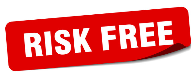 Risk free sticker label Royalty Free Vector Image
