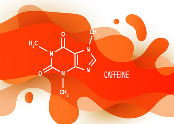 Structural chemical formula caffeine vector