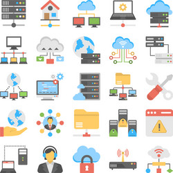 Web Hosting Icon Set vector image