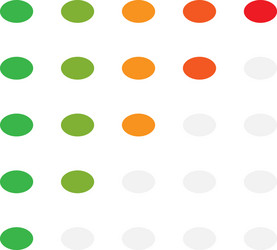 5-step simple progress level indicator with color vector image