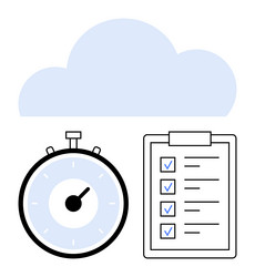 cloud computing efficiency represented vector image