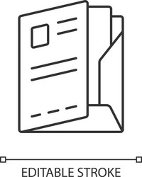 document folder paper case linear icon portfolio vector image