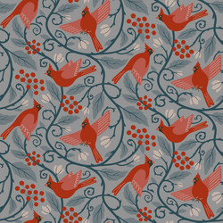 winter seamless pattern with northern vector image