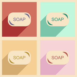 flat with shadow concept and mobile application vector image