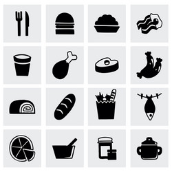 Food icon set vector