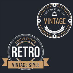 Retro Vintage Badge Set Vector Image