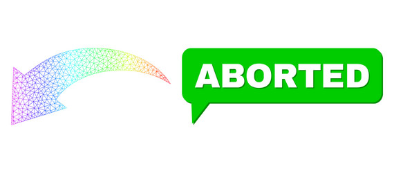 spectrum network gradient undo icon and aborted vector image