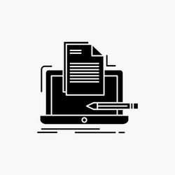coder coding computer list paper glyph icon vector image