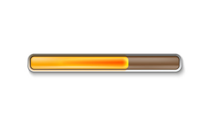 Isolated Orange Loading Bar Vector Image