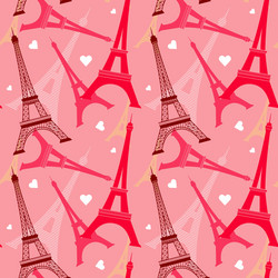 seamless pattern with eiffel tower vector image
