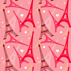 seamless pattern with eiffel tower vector