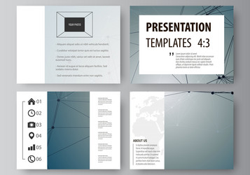 set of business templates for presentation slides vector