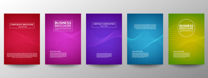 cover geometric minimal set abstract line pattern vector image